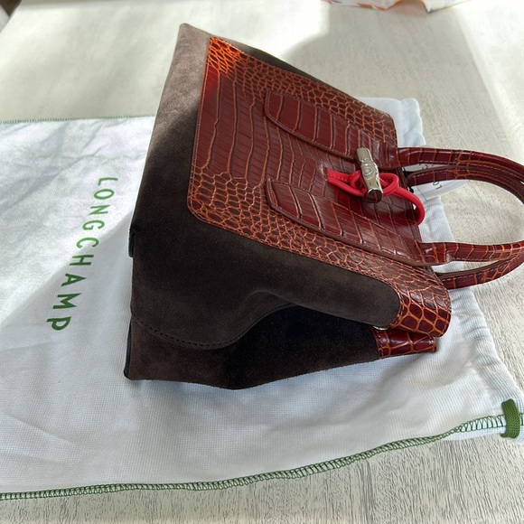 NWT rare Longchamp Roseau Medium Tote with crossbody strap - Picture 8 of 10